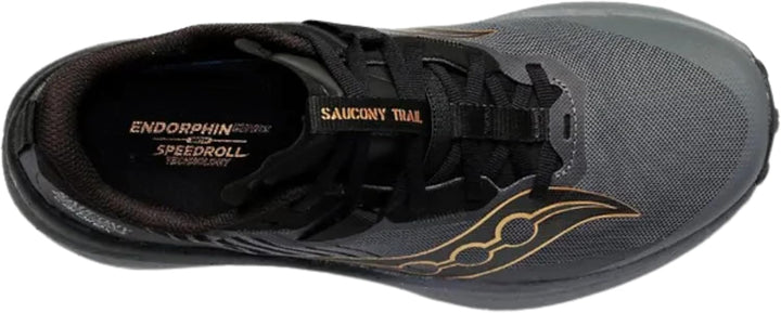 Saucony Herren Endorphin EdgeTraillaufschuh 41 EU Schwarz Goldstich, 41 EU Schwarz Goldstich