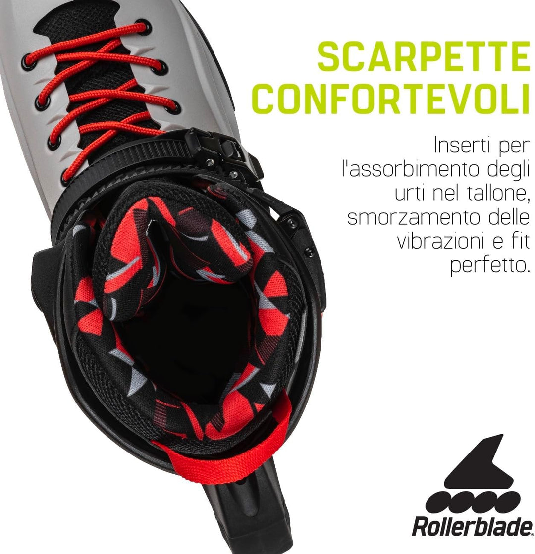 Rollerblade Herren Rb Pro X Inlineskate 280 Grey/Warm Red, 280 Grey/Warm Red