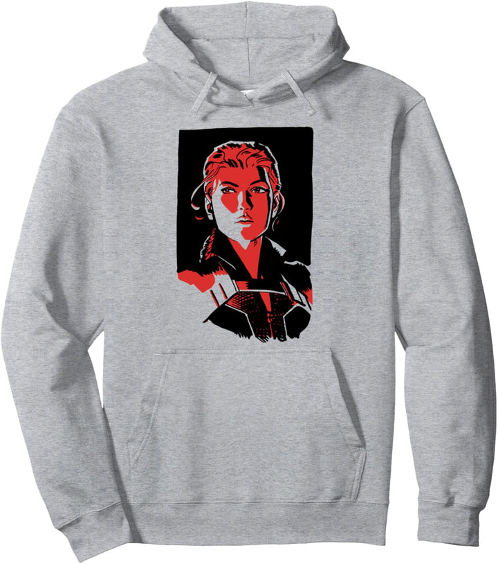 Marvel Black Widow Red Hue Portrait Pullover Hoodie