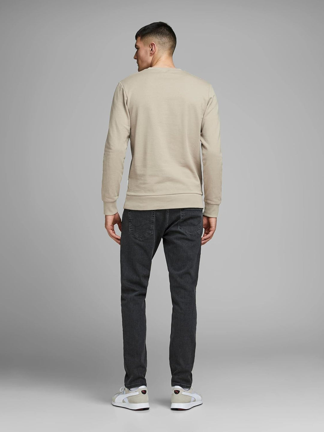JACK & JONES Male Sweatshirt Klassisches S Crockery, S Crockery