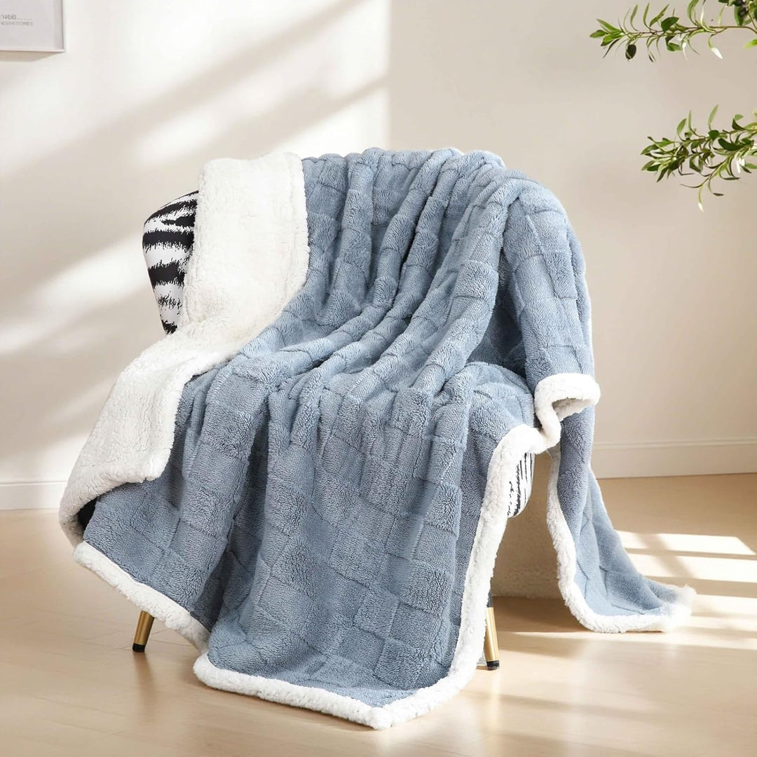 Gracelife Sherpa-Fleecedecke, weiche, flauschige Decke für Couch, 152,4 x 203,2 cm, grosse, dicke De