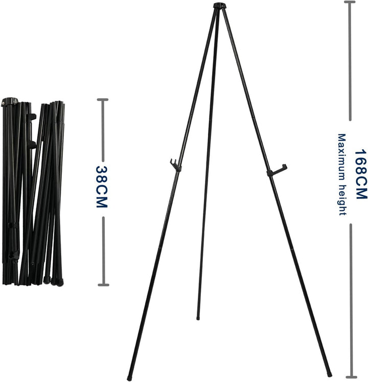 Staffelei 168cm Schwarz Metall Poster Staffelei Ständer Verstellbare Künstler Boden Staffeleien Stat