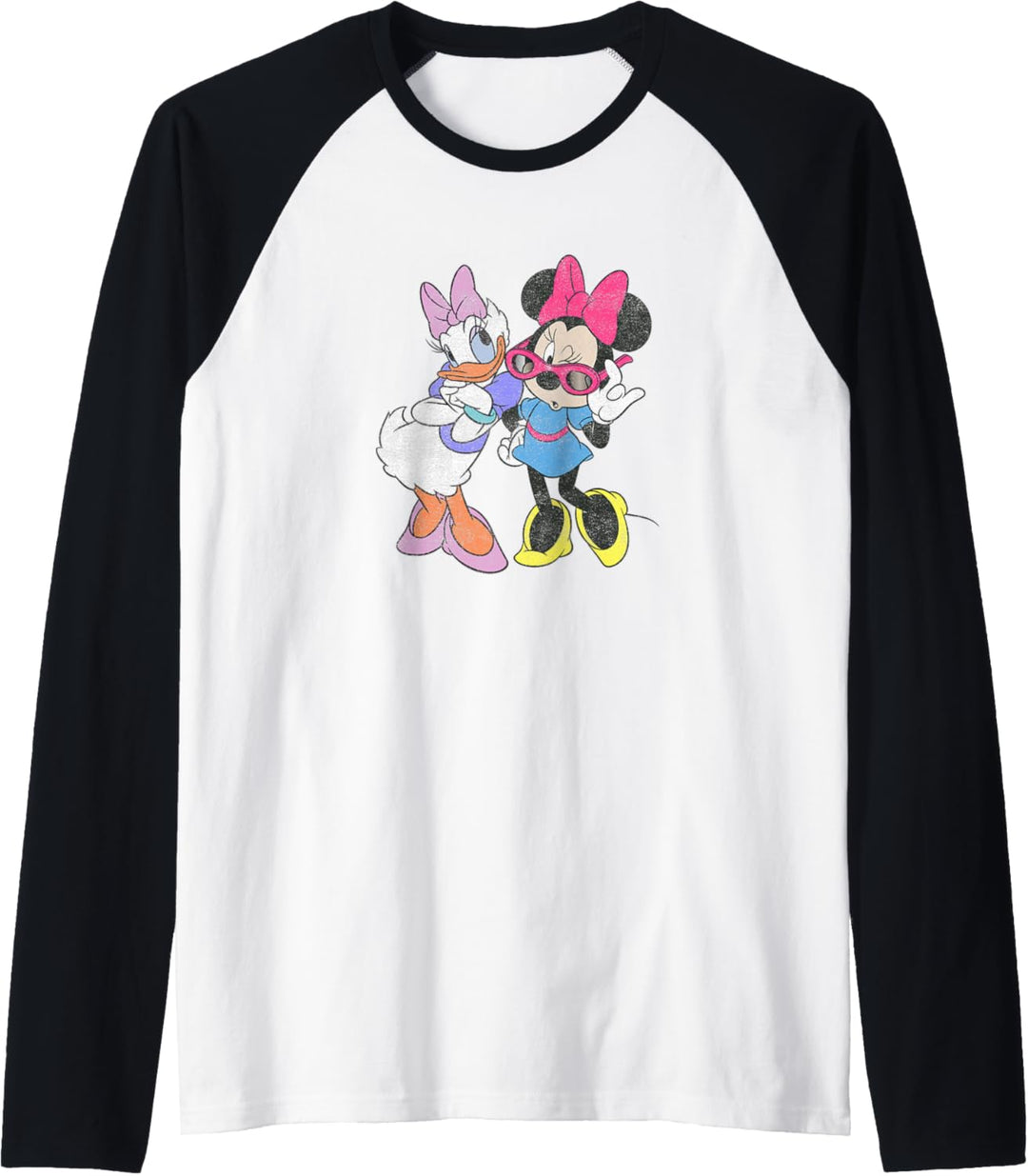 Disney Mickey And Friends Daisy & Minnie Vintage Distressed Raglan