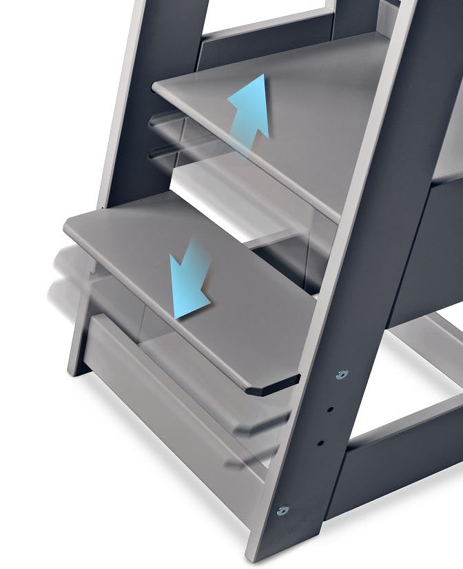 tiSsi Lernturm Learningtower Felix, Entdeckertum Montessori mitwachsend Buche grau