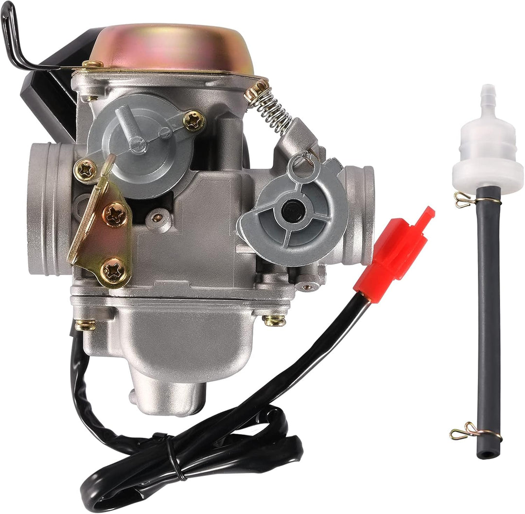 WOOSTAR PD24J Vergaser 24mm Ersatz für 4 Stroke GY6 125ccm 150ccm Taotao ATV Roller 157QMJ Motor, PD