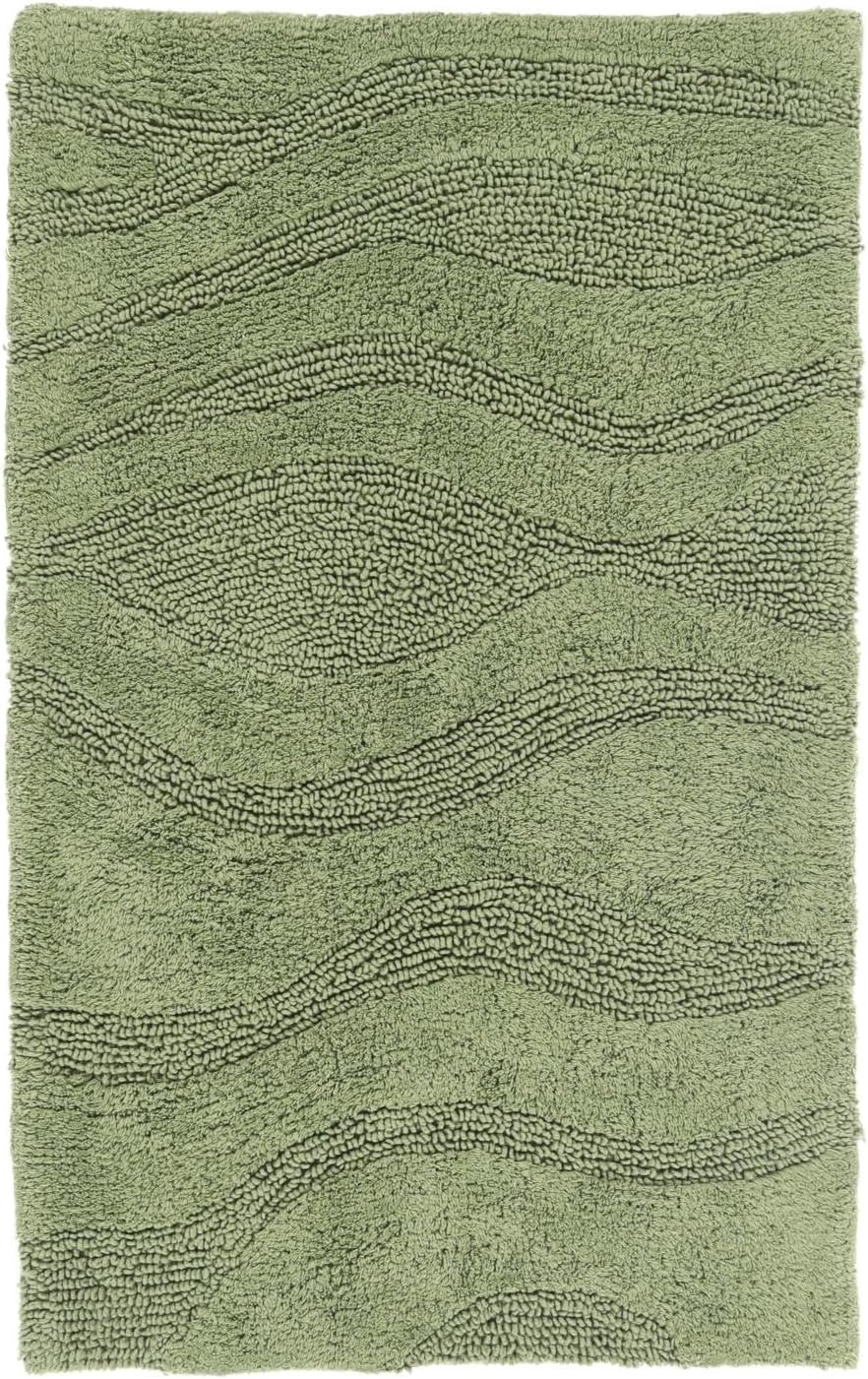 RugVista Badematte Breeze, 80 x 50 cm, Rechteckig, Mittelflor, Anti-Rutsch, Moderner Badteppich, Mas