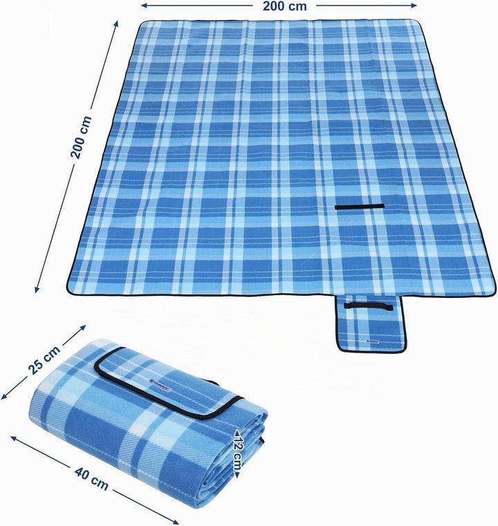 SONGMICS Picknickdecke, 200 x 200 cm, Stranddecke, Outdoor, Camping, Park, Garten, wasserfeste Unter
