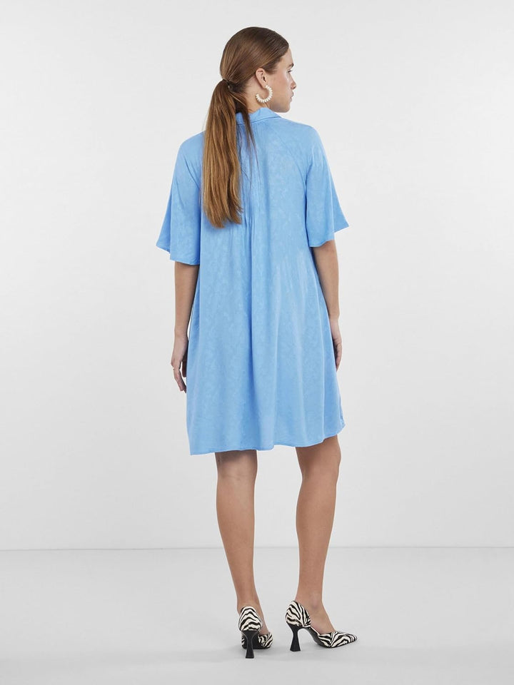 YAS Damen Kleid S Ethereal Blue, S Ethereal Blue