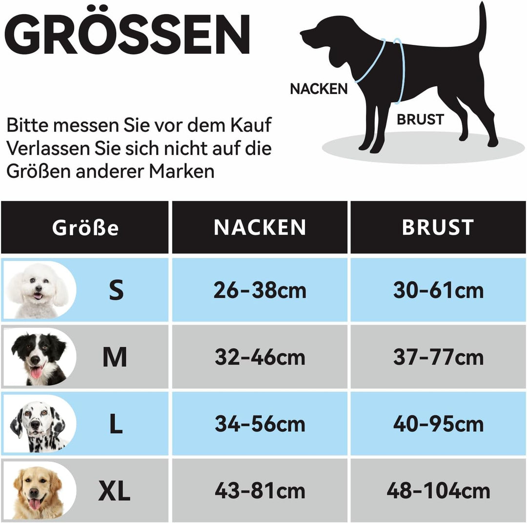 PHOEPET Anti-Zug Hundegeschirr - Reflektierendes Verstellbares Welpen-Sicherheitsgeschirr für kleine