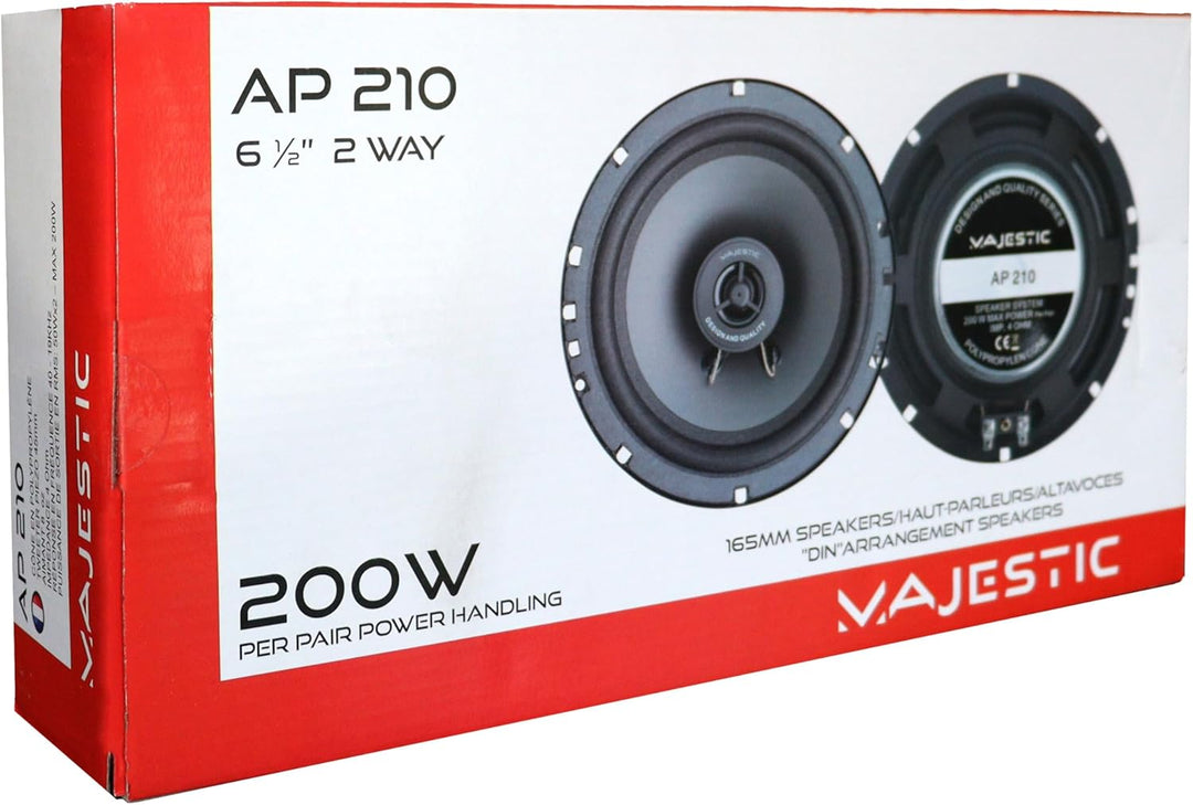New Majestic Paar speaker. ap-210 2 Wege 165 mm, 80 W, Polypropylen
