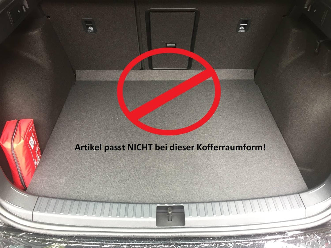 AZUGA Gummi Kofferraumwanne Premium Antirutsch passend für Seat Ateca ab 2016 (vertiefter Standardbo