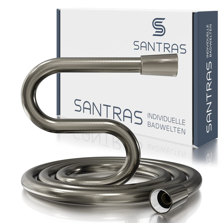 SANTRAS® Duschschlauch 1,25m aus Kunststoff in Aranja - Brauseschlauch verdrehsicher - 1/2 Zoll Stan