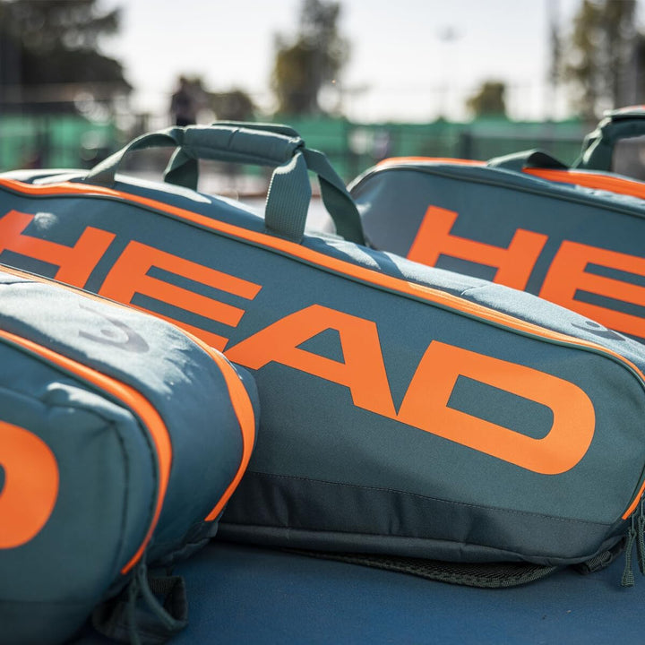 HEAD Unisex – Erwachsene Pro Racquet Bag Tennistasche, Cyan/orange M Cyan/Orange, M Cyan/Orange
