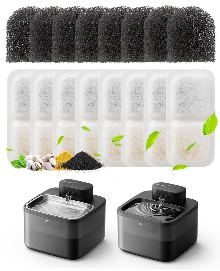 oneisall 8-Pack Ersatzfilter für Katzenbrunnen 8 Stück Filter, 8 Stück Filter