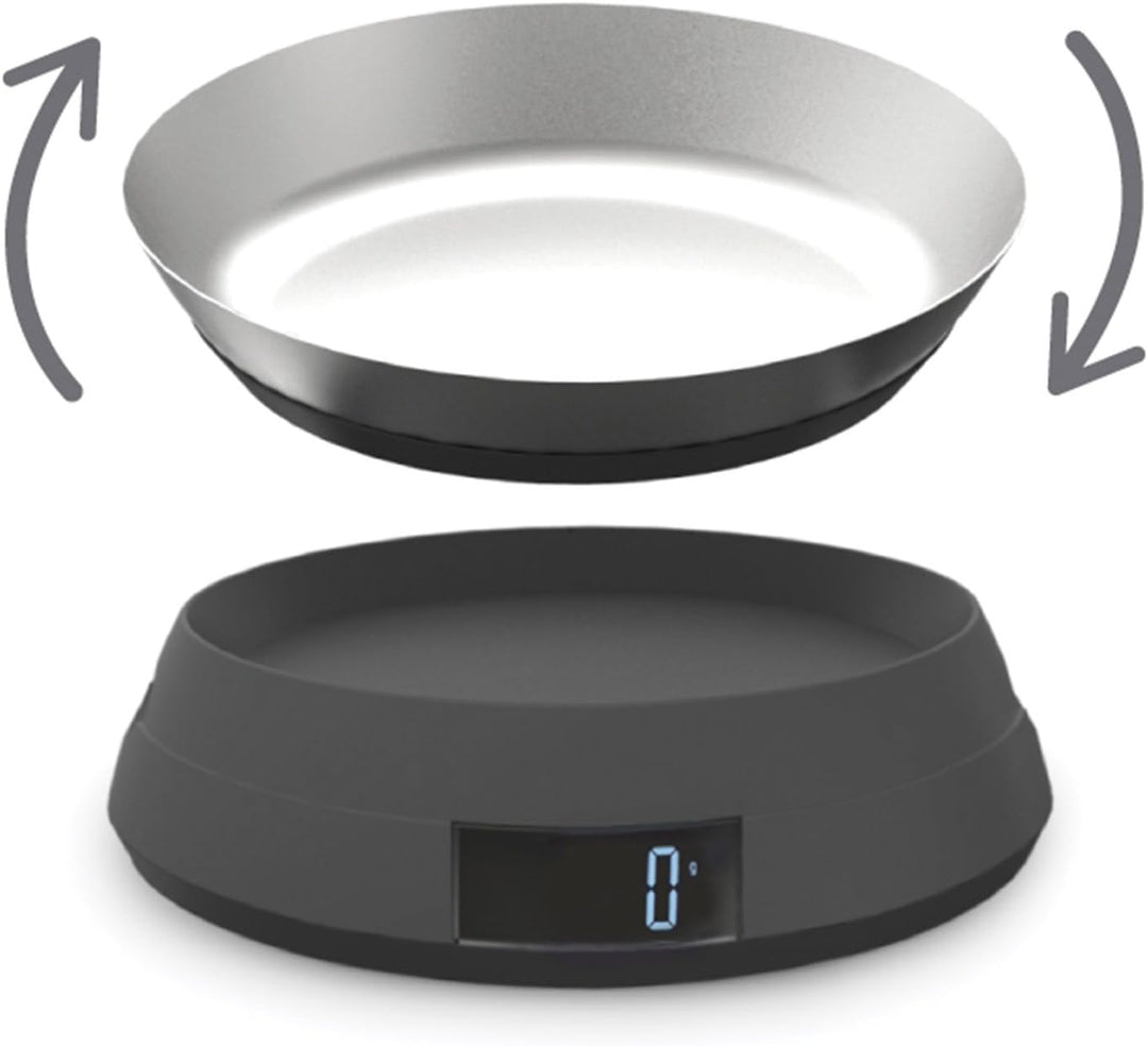 Joseph Joseph SwitchScale - 2-in-1 digitale Küchenwaage mit umkehrbarem Deckel, 5kg Fassungsvermögen