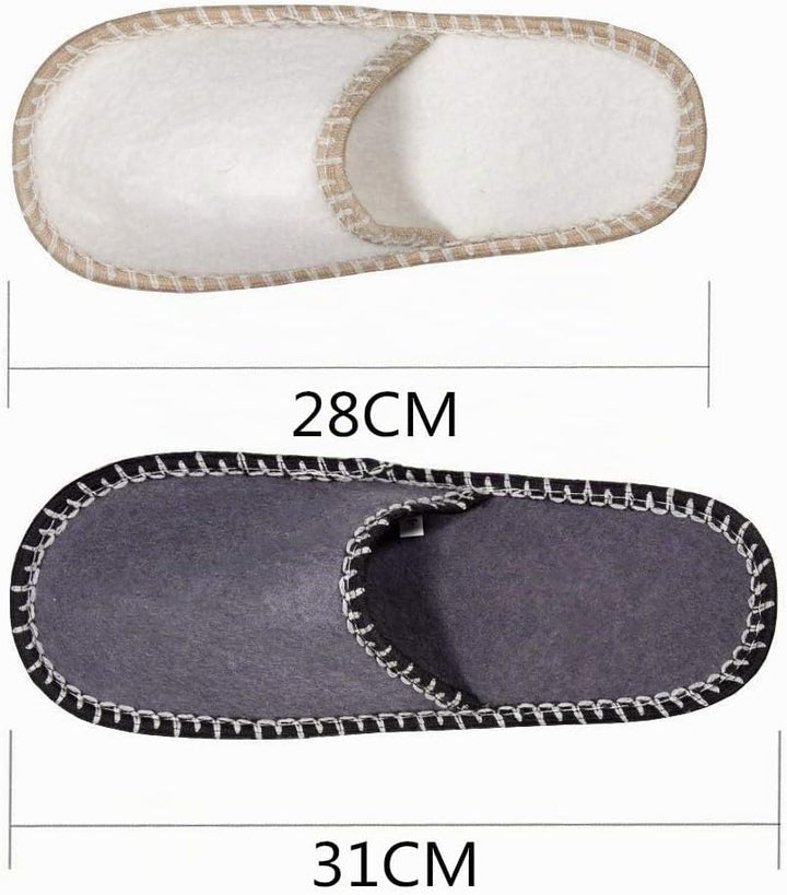 Weihnachten Filz Gästehausschuhe 6er Set Filzpantoffeln mit Antirutsch Sohle Unisex Grösse 38/44 Pas