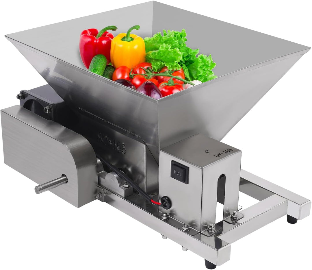 Elektrische Obstmühle Zerkleinerer,60W Obst und Brot Zerkleinerungsmaschine,20kg/h,4L Brechmaschine,