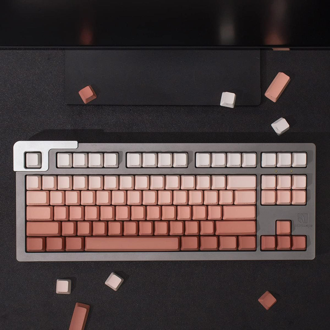 134 Tasten Side Printed Keycaps OEM Profil Hintergrundbeleuchtete Tastenkappen Fit für 60% 65% 95% C