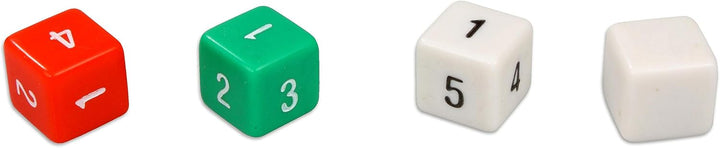 Betzold 82054 - Würfelkoffer mit 162 Würfeln - Würfel-Set Spielwürfel Zahlenwürfel Schule Nocolor, N