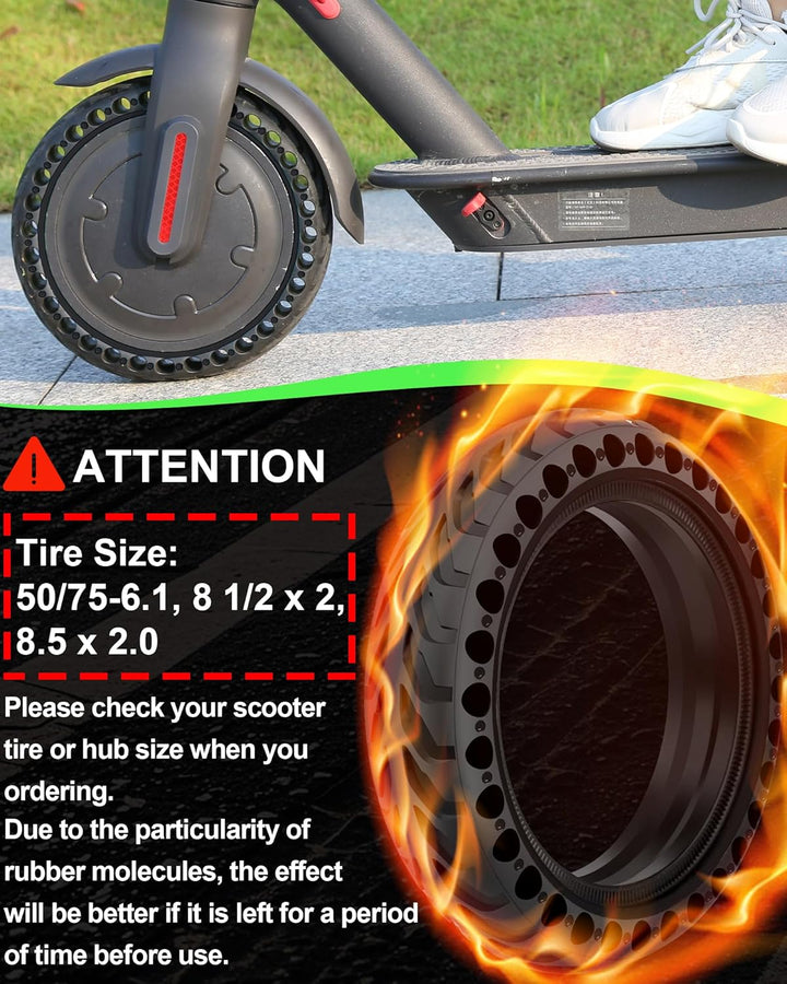 BABEJIA 2PCS Scooter Reifen 50/75-6.1 Tubeless, Werten Sie Ihr Fahrzeug auf mit Reifen 8 1/2 x2, Vol