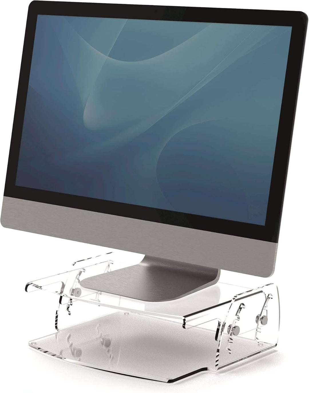 Fellowes Clarity Monitorständer, höhenverstellbar, 10kg Tragkraft, transparent