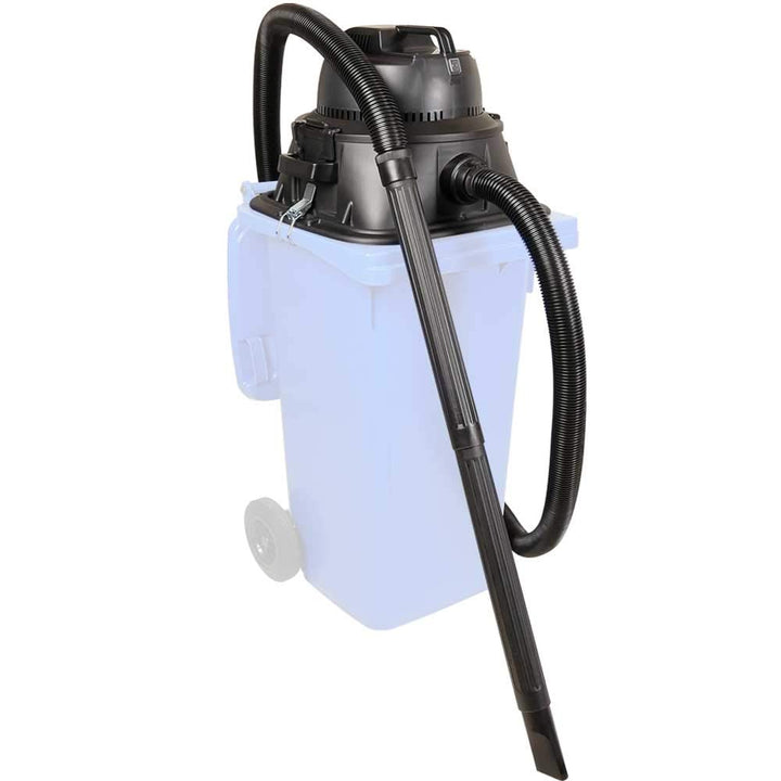 BRB Nass-/Trockensauger/Industriesauger, Aufsatzsauger 1100 Watt, zum Aufsatz auf DIN 120 Liter Müll