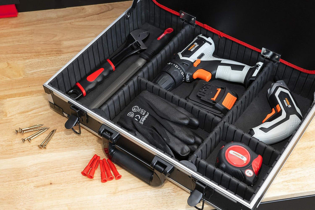 Meister Werkzeugkoffer leer - 460 x 320 x 140 mm - Individuelle Fachaufteilung - 15 Werkzeugtaschen