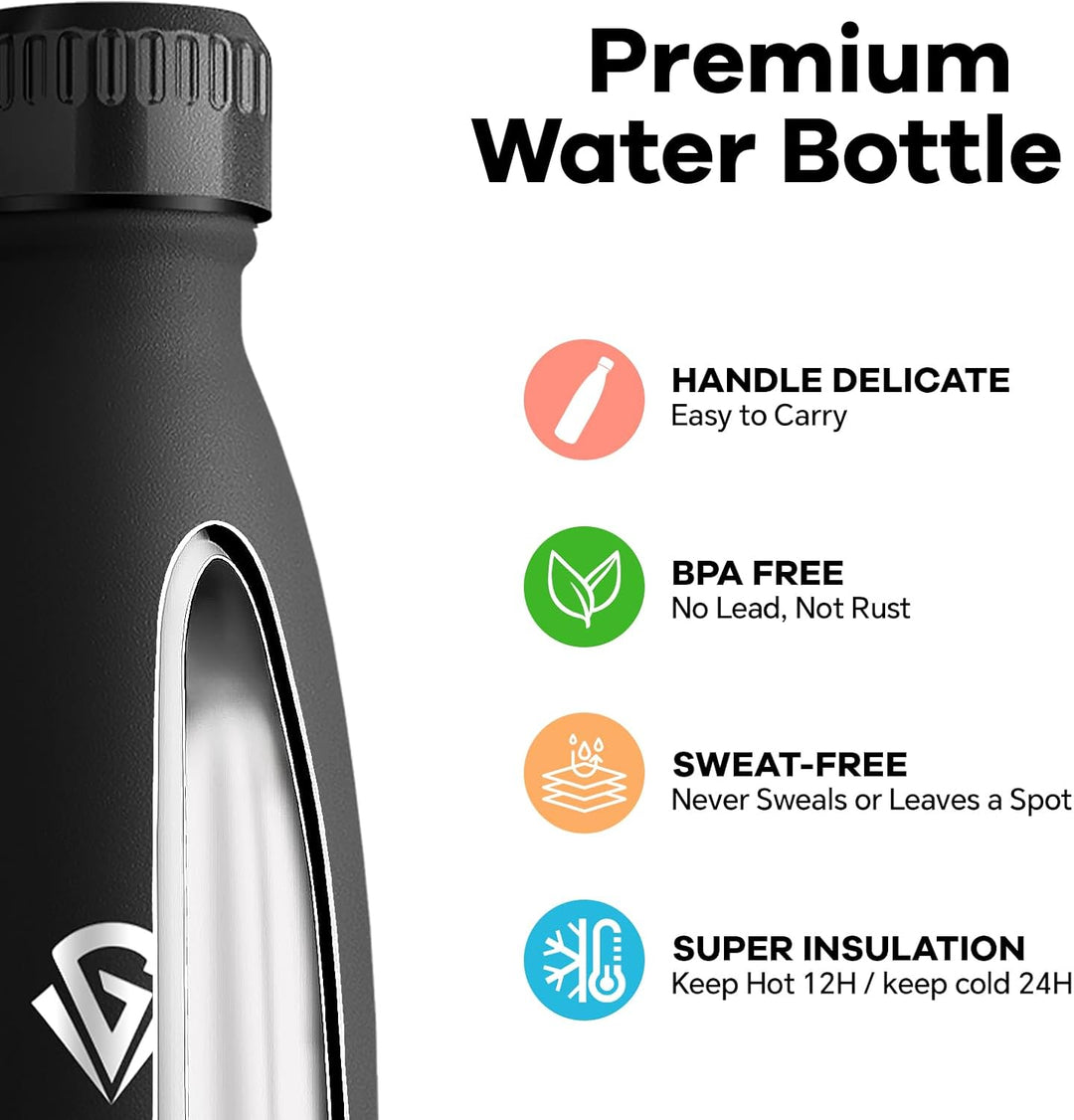 Grsta Thermosflasche- 750ml- Trinkflasche Edelstahl, Wasserflasche Auslaufsicher, 24h Kalt & 12h War