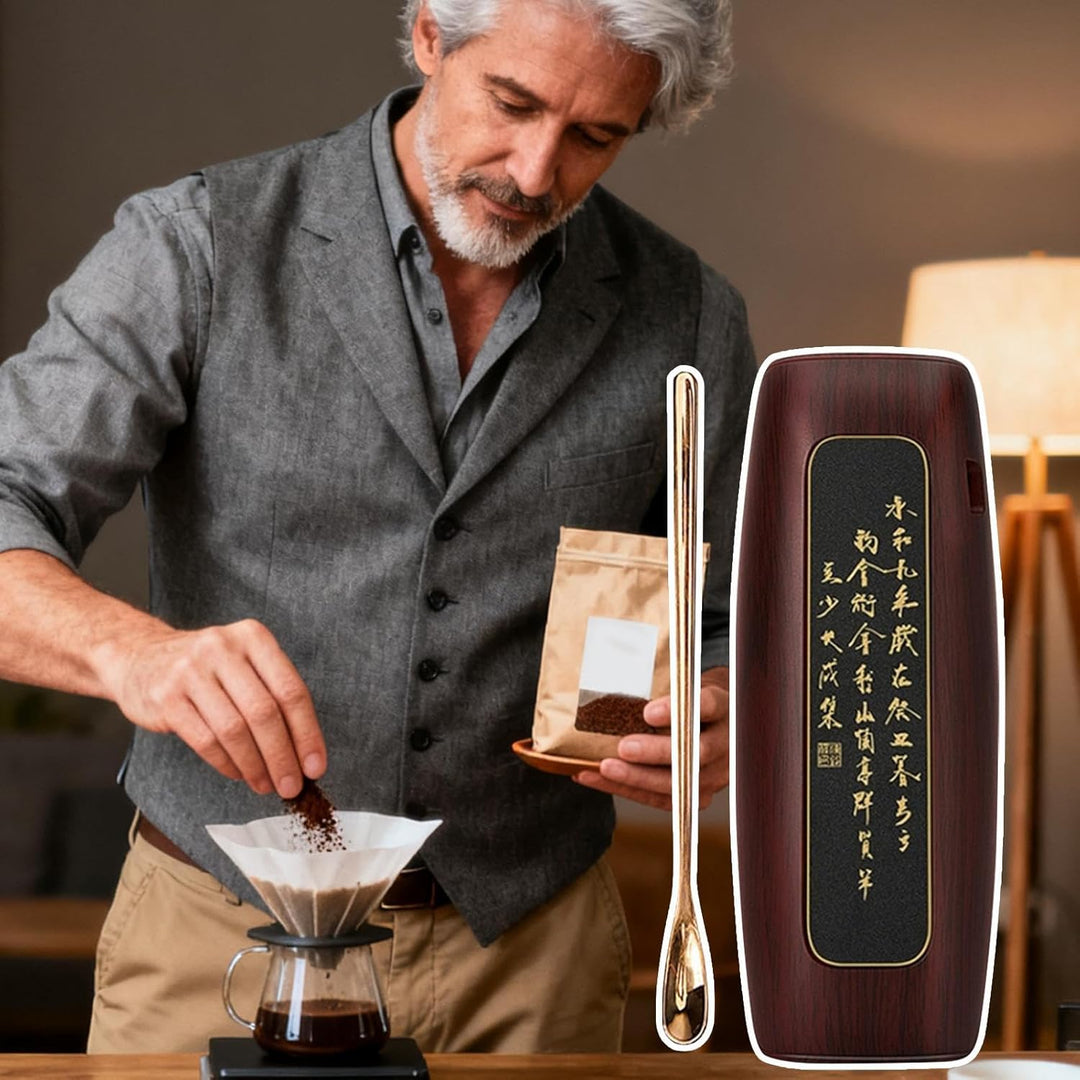 Loose Tea Scale,Wiederaufladbare Grammwaage 0,1g Präzision,500g Wiegegerät Tee Kaffee Messwerkzeug -
