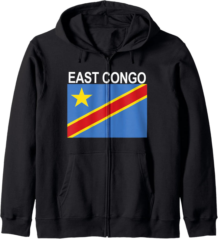 National Flag of DROC East Congo Kapuzenjacke