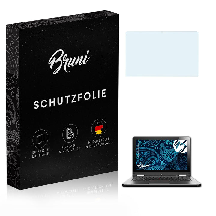Bruni Schutzfolie kompatibel mit Lenovo ThinkPad Yoga Folie, glasklare Displayschutzfolie (2X)