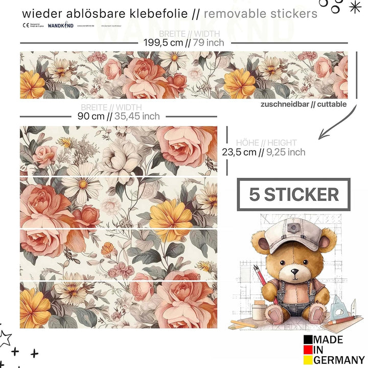 WANDKIND Aufkleber für IKEA KURA Kinderbett Hochbett Klebefolie Möbelfolie Sticker Kinderzimmer Blum