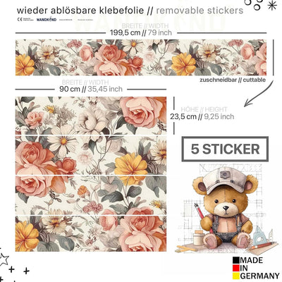 WANDKIND Aufkleber für IKEA KURA Kinderbett Hochbett Klebefolie Möbelfolie Sticker Kinderzimmer Blum