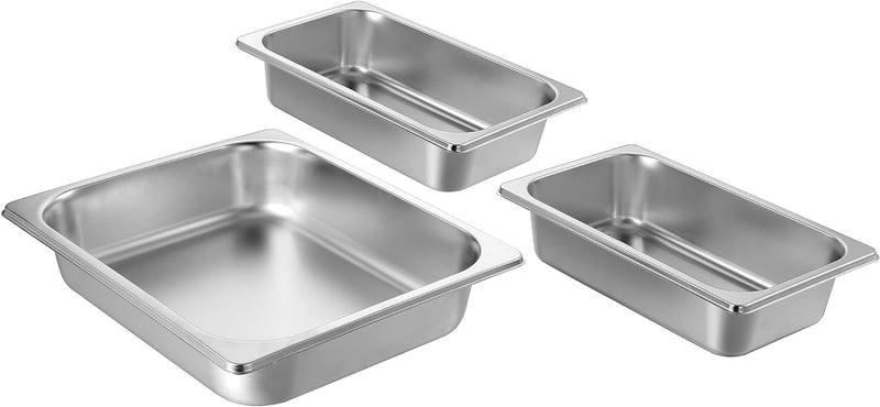 Mahlzeit Chafing Dish Profi Set Toulouse, 2X Edelstahl Warmhaltebehälter, 15-TLG Speisewärmer, Wärme