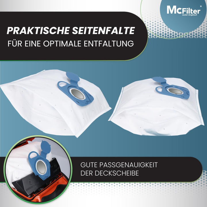 McFilter | 20 Staubsaugerbeutel geeignet für Rowenta RO6432 EA Bodenstaubsauger Silence Force