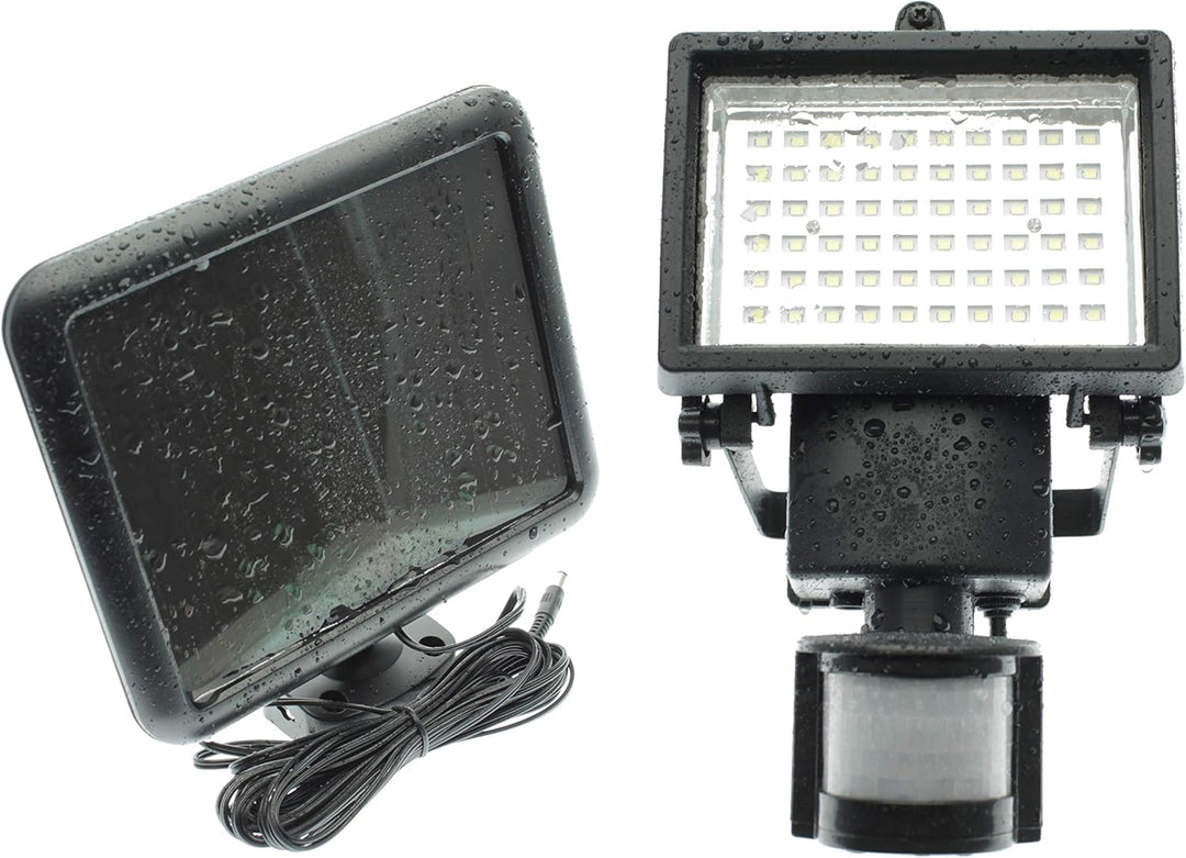 Trango LED Solar Strahler I Solar Wandleuchte I Solar Fluter SOL-YF60 mit Bewegungsmelder I Solar Au