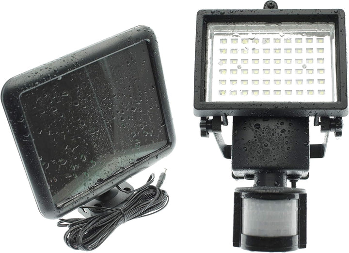 Trango LED Solar Strahler I Solar Wandleuchte I Solar Fluter SOL-YF60 mit Bewegungsmelder I Solar Au