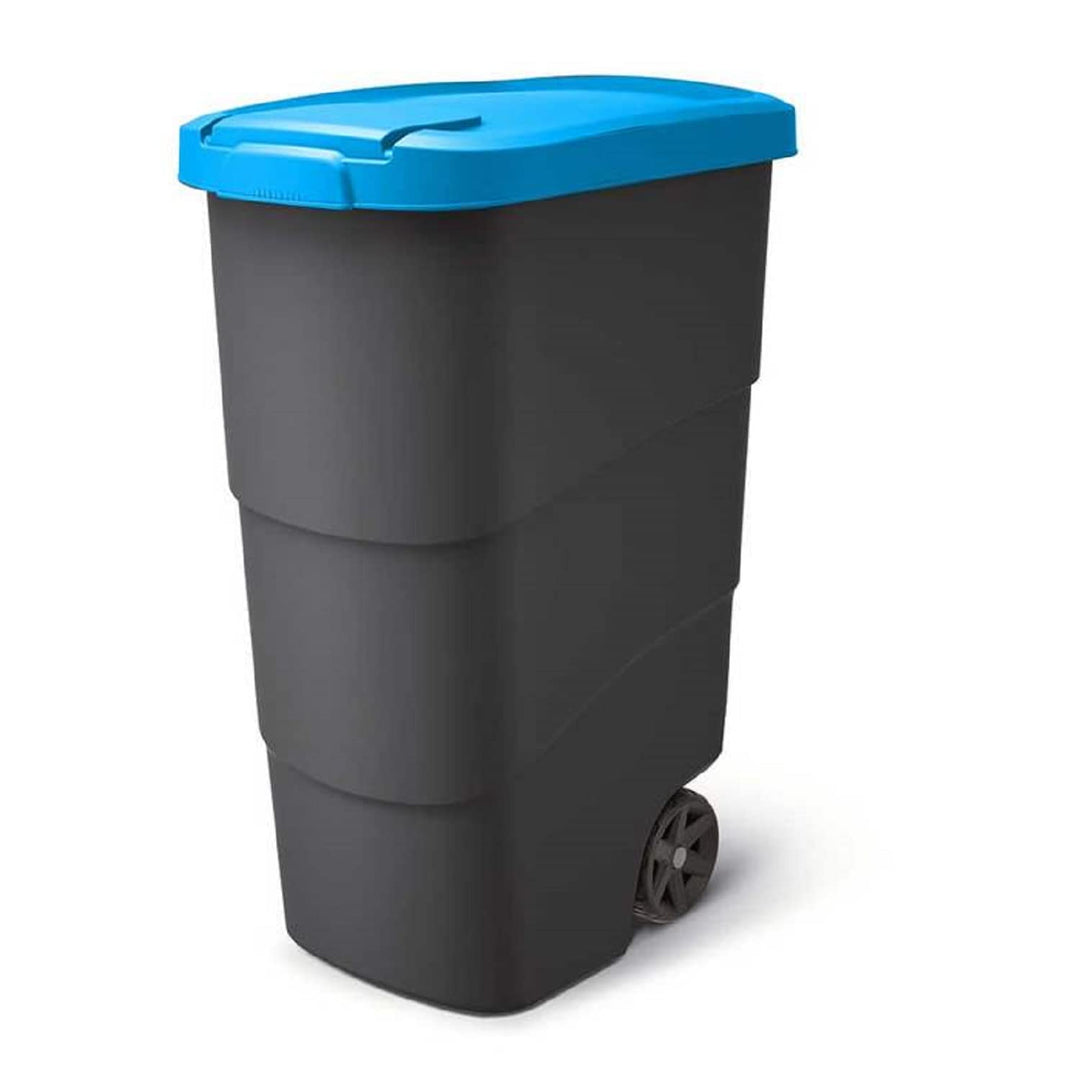Prosperplast Wheeler 90L Müllbehälter mit Rädern und Deckel Mülltonne Müllgrossbehälter Grossmüllton