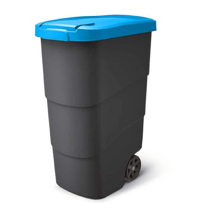 Prosperplast Wheeler 90L Müllbehälter mit Rädern und Deckel Mülltonne Müllgrossbehälter Grossmüllton