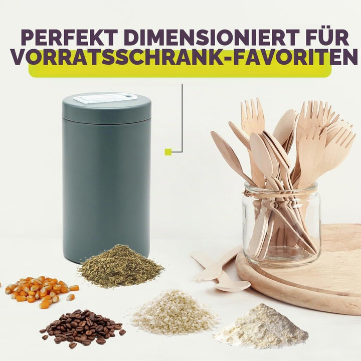 balibetov Yerba Mate-Behälter (Yerbero) mit AusgieÃƒŸer ââ‚¬â€œ Langlebige Behälter aus 304 Edelstah
