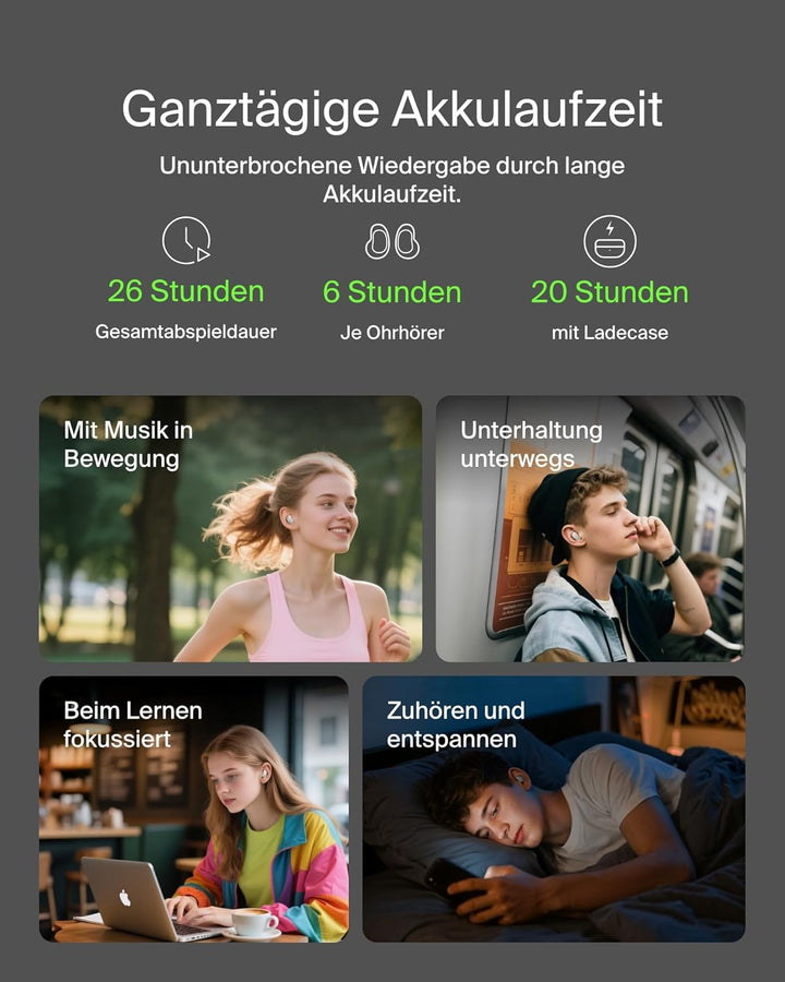 Belkin SoundForm Anywhere Bluetooth Kopfhörer Kabellos, Noise Cancelling Kopfhoerer, IPX4 Spritzwass