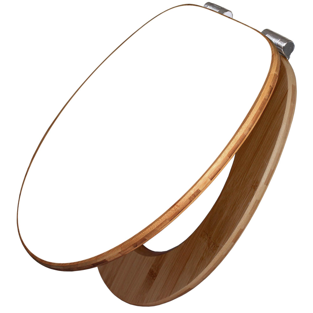 banjado Design WC Sitz Bambus Absenkautomatik 45,8x37,5cm - Toilettendeckel mit Absenkautomatik Holz