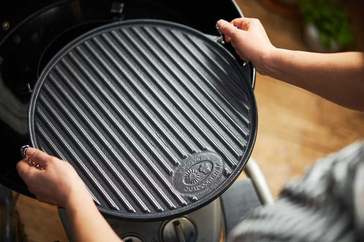 OUTDOORCHEF Gussplatte/Grillplatte rund Ø 33cm 33 x 45.5 x 2 cm Gusseisen Single, 33 x 45.5 x 2 cm G