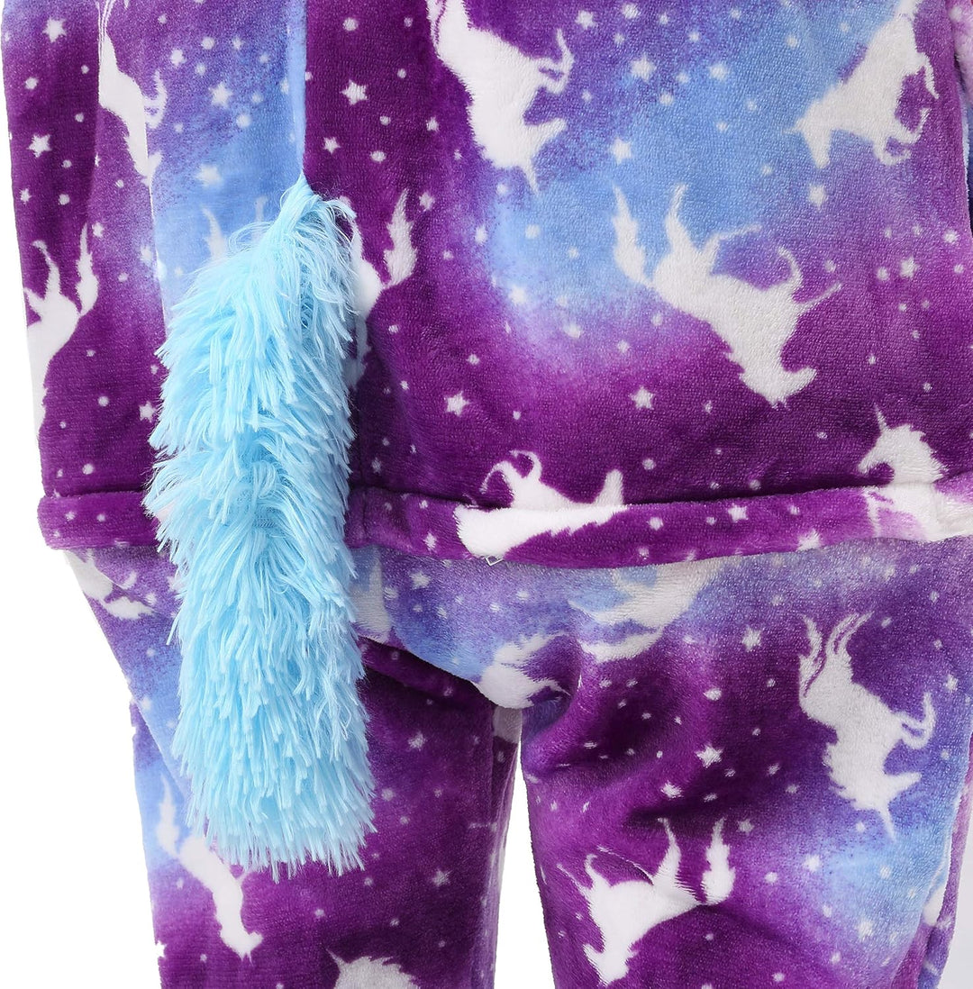 Katara 1744 Jumpsuit, UnisexÊ? Erwachsene, Einhorn Lila-bunt, Körpergrösse 145-155cm (S) Einhorn Lil