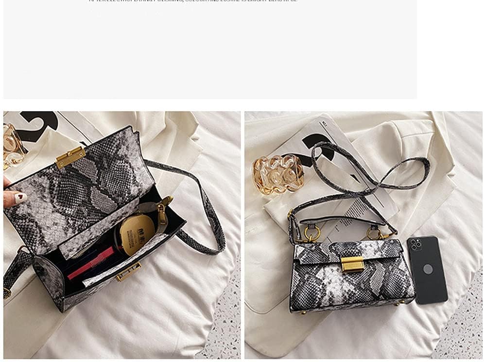 Coolives Damen Kleine Umhängetasche mit Krokodilledermuster Mini Handtasche aus PU-Leder Clutches Da