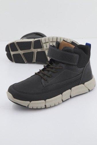 Geox Jungen J Flexyper Boy Sneaker 28 EU Schwarz, 28 EU Schwarz