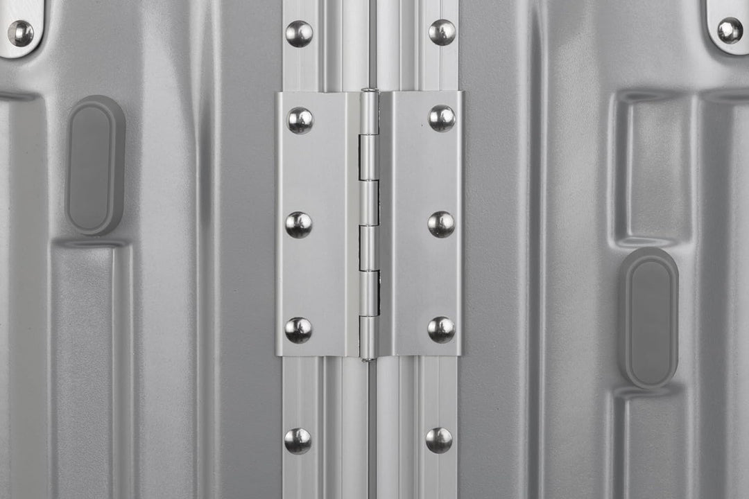 Travelhouse London Koffer Silber M-65cm, L-75cm · 2er-Set · Alu-Rahmen · Polykarbonat Hartschale · M
