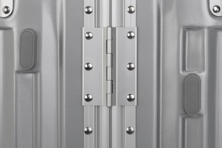 Travelhouse London Koffer Silber M-65cm, L-75cm · 2er-Set · Alu-Rahmen · Polykarbonat Hartschale · M