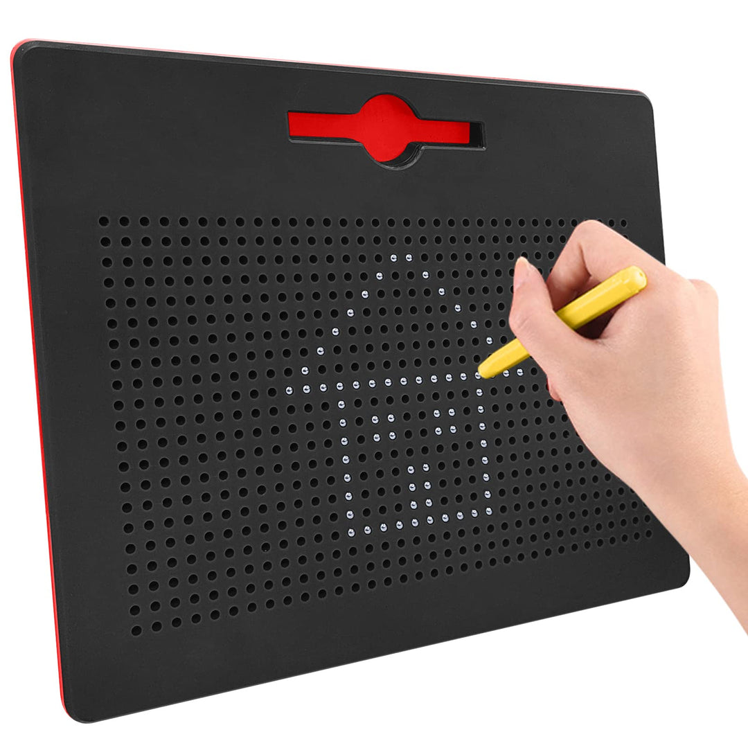 Zeichentafel Kinder, Zeichenbrett mit Magnetische Kugeln und Stift, Kinder Spielzeug Zeichnen Gesche