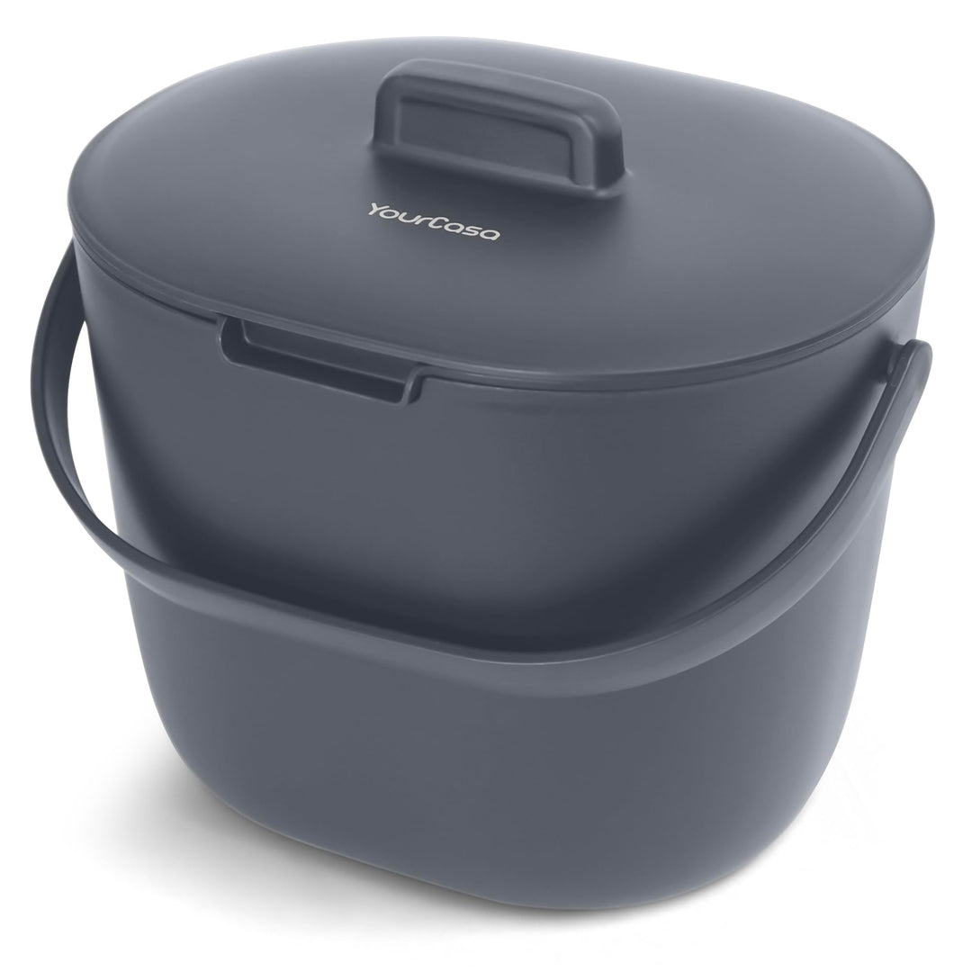 YourCasa Biomülleimer Küche 3,6L - Komposteimer für alltäglichen Biomüll Behälter Spülmaschinenfest